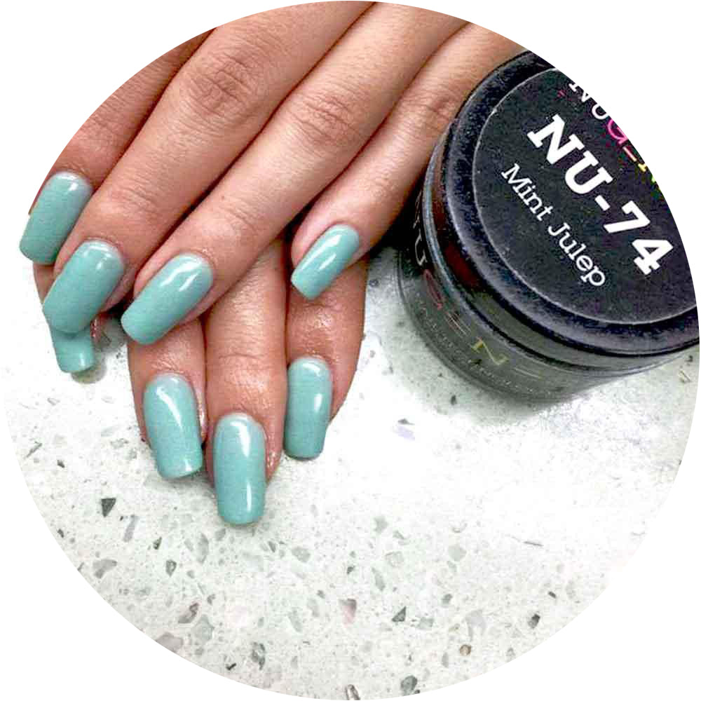 Minty Fresh Dipped Nails