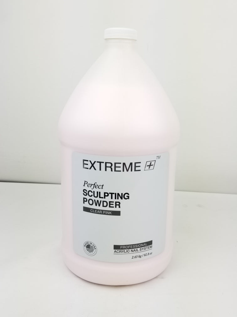 Bột tạo hình móng Acrylic EXTREME+ 92,8 oz (1 gallon) - Hồng trong - Hộp 4 cái