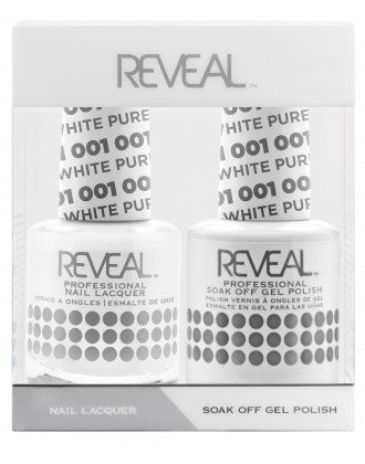 Reveal Duo Gel and Nail Lacquer Set - 001 Pure White