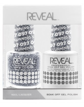Reveal Duo Gel and Nail Lacquer Set - 097 Stunning Silver