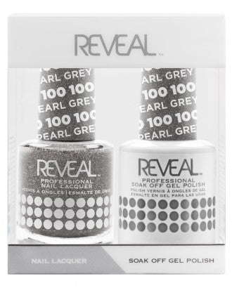 Reveal Duo Gel and Nail Lacquer Set - 100 Grey Pearl