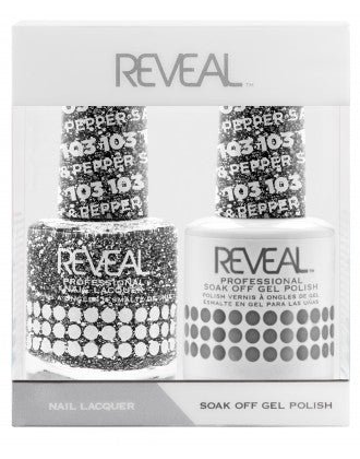 Reveal Duo Gel and Nail Lacquer Set - 103 Salt & Pepper