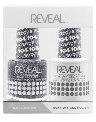 Reveal Duo Gel and Nail Lacquer Set - 104 Black Geode