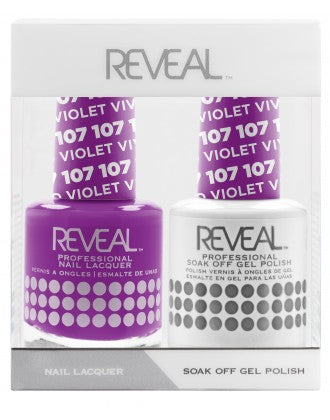 Reveal Duo Gel and Nail Lacquer Set - 107 Vivid Violet