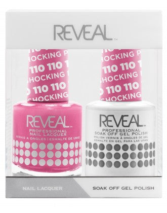 Reveal Duo Gel and Nail Lacquer Set - 110 Shocking Pink