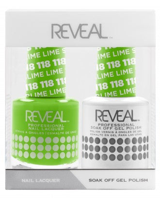 Reveal Duo Gel and Nail Lacquer Set - 118 Sublime Lime