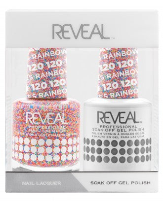 Reveal Duo Gel and Nail Lacquer Set - 120 Rainbow Sprinkles