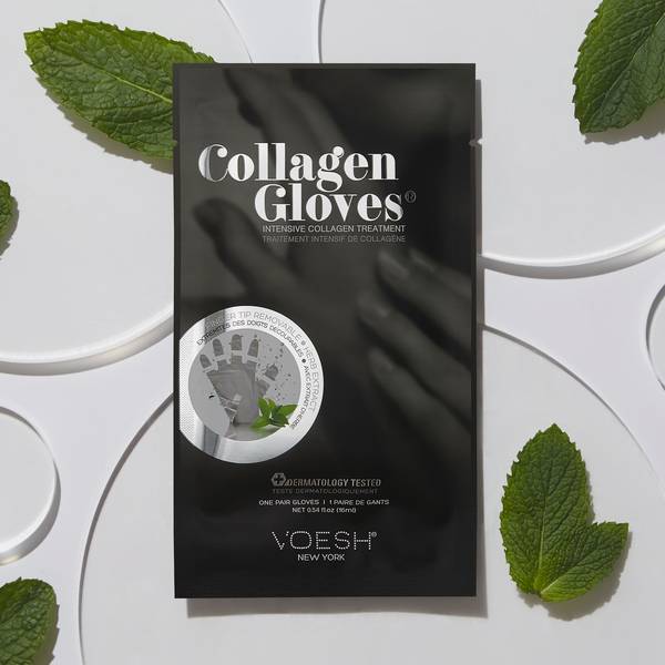 Voesh Deluxe Pedicure Collagen Gloves - Mint - Case of 100