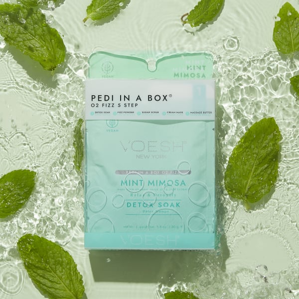 VOESH Pedi in a Box O2 Fizz 5 Step - Mint Mimosa - Kit