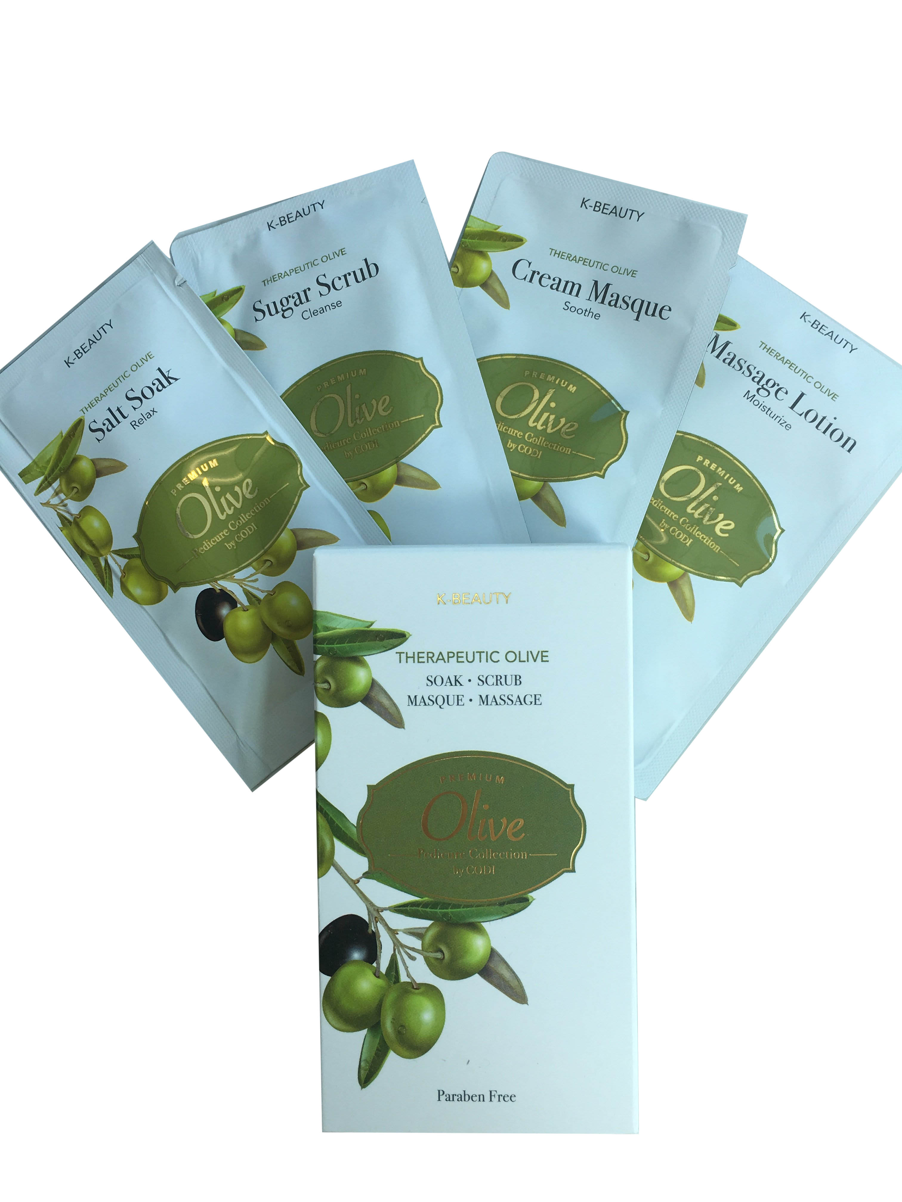 Codi K-Beauty Premium Pedicure Collection Deluxe 4 Steps - Olive - Case of 120