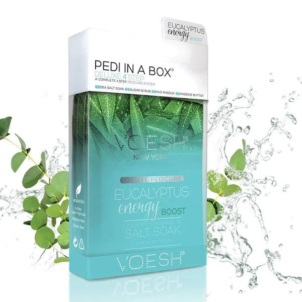 VOESH Deluxe Pedicure 4 bước - Eucalyptus Energy Boost - Hộp 50 cái
