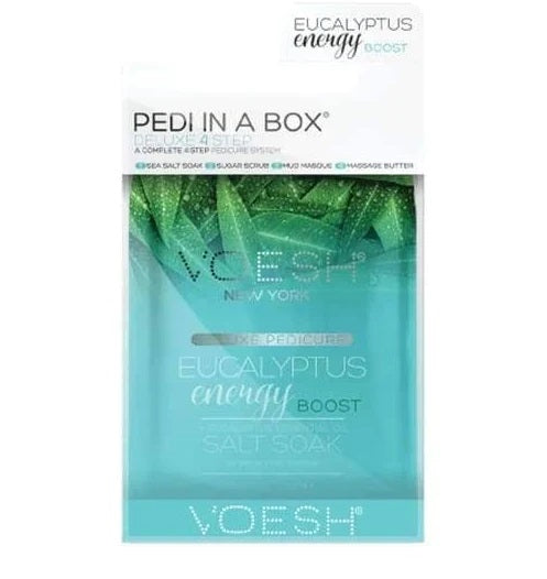 VOESH Deluxe Pedicure 4 Step - Eucalyptus Energy Boost - Case of 50