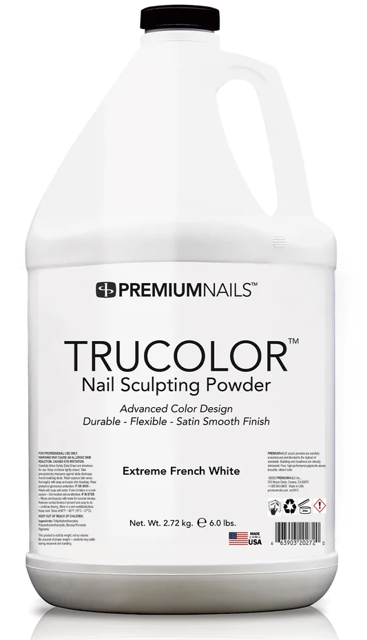 Premium Nails Powder gallon - Extreme French White - Gallon