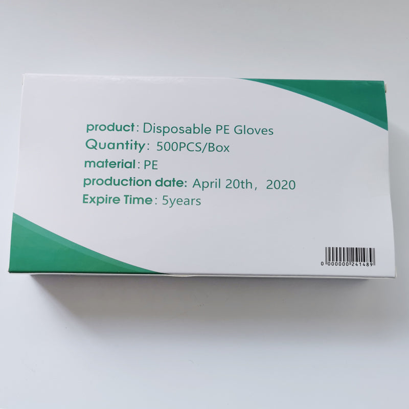 GreenBeauty Plastic Disposable Gloves - Box / 500 pcs