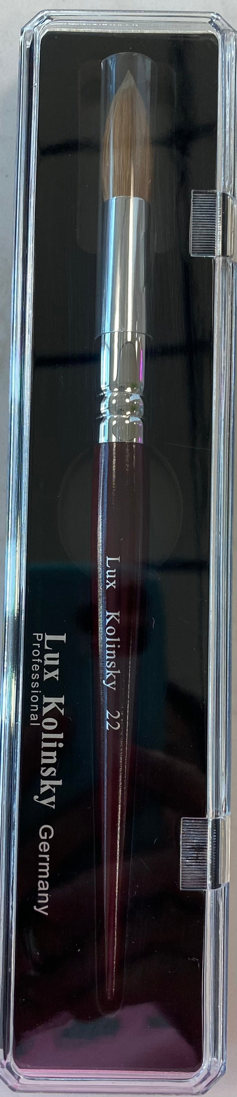 Lux Hình thật 100% Kolinsky Acrylic Nail Brush Round size #22