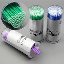 100 miếng Micro Applicator Brushes Lash Micro Swabs để nối mi, trang điểm