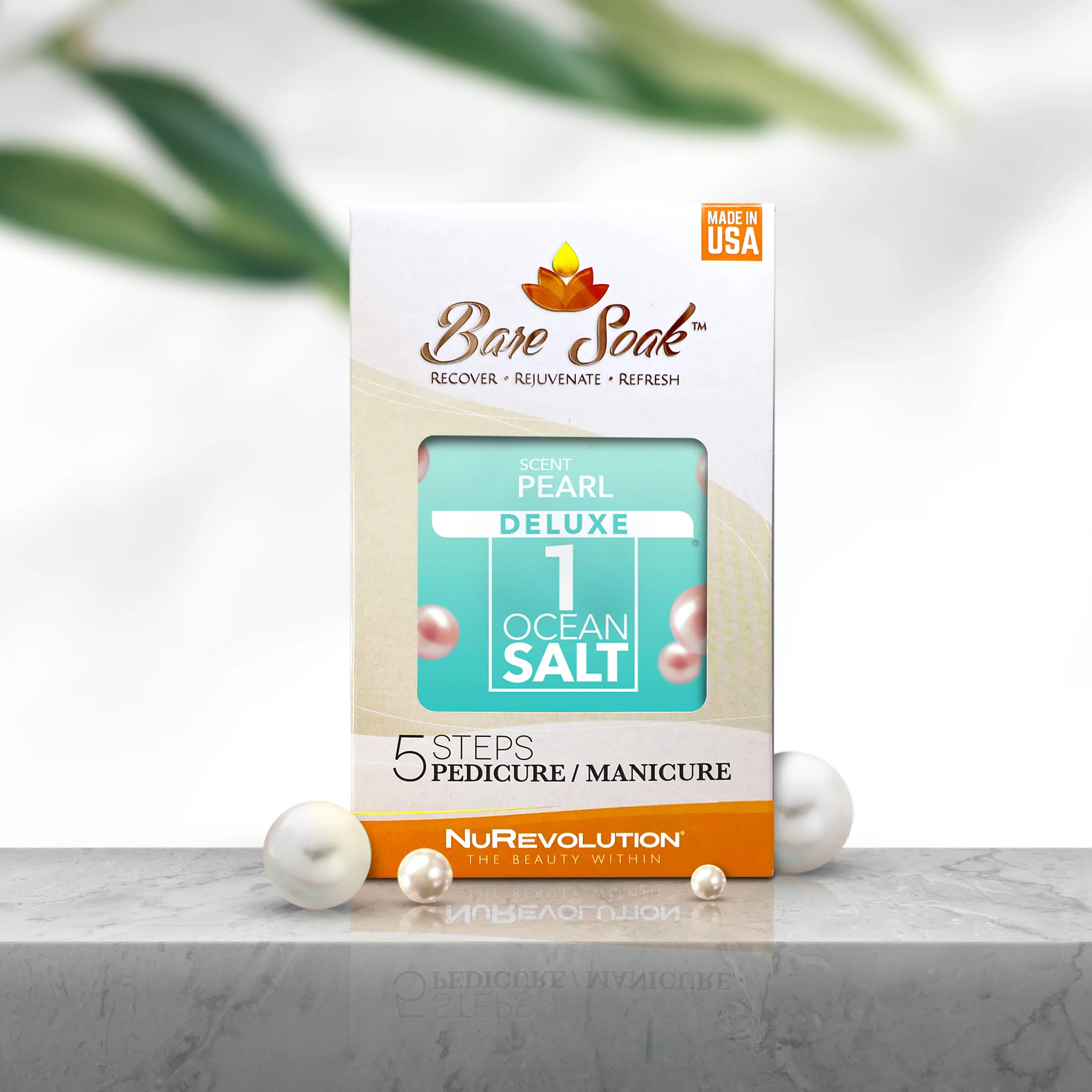 NuRevolution Deluxe 5 Steps Pedicure - Pearl - Case of 50