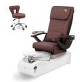 Thunder Pedicure Spa Chair  - White Base - Unicorn Bowl - C01 Leather