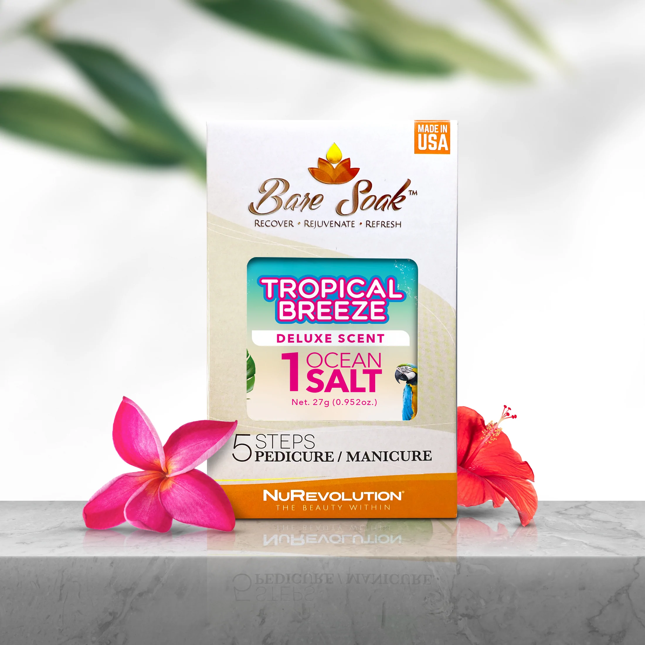 NuRevolution Deluxe 5 Steps Pedicure - Tropical Breeze - Case of 50