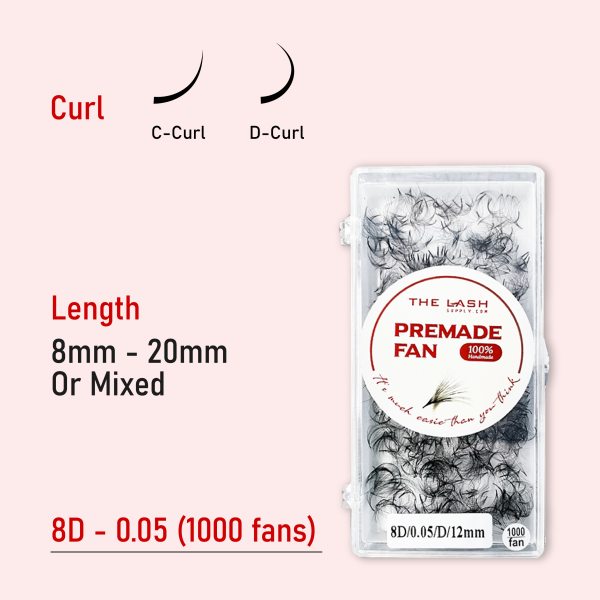 8D 0.05 (1000 fans - Bulk) - D - 10mm