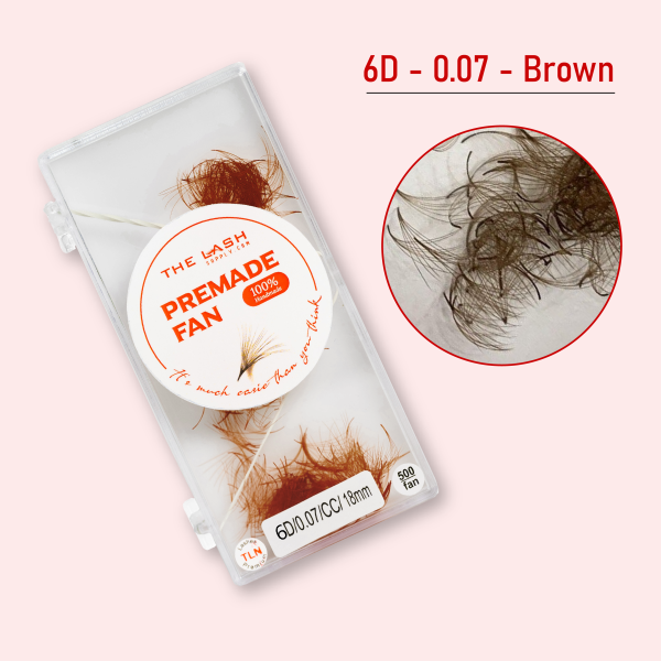 6D 0.07 - Brown Color (1000 fans) - Mixed length - CC