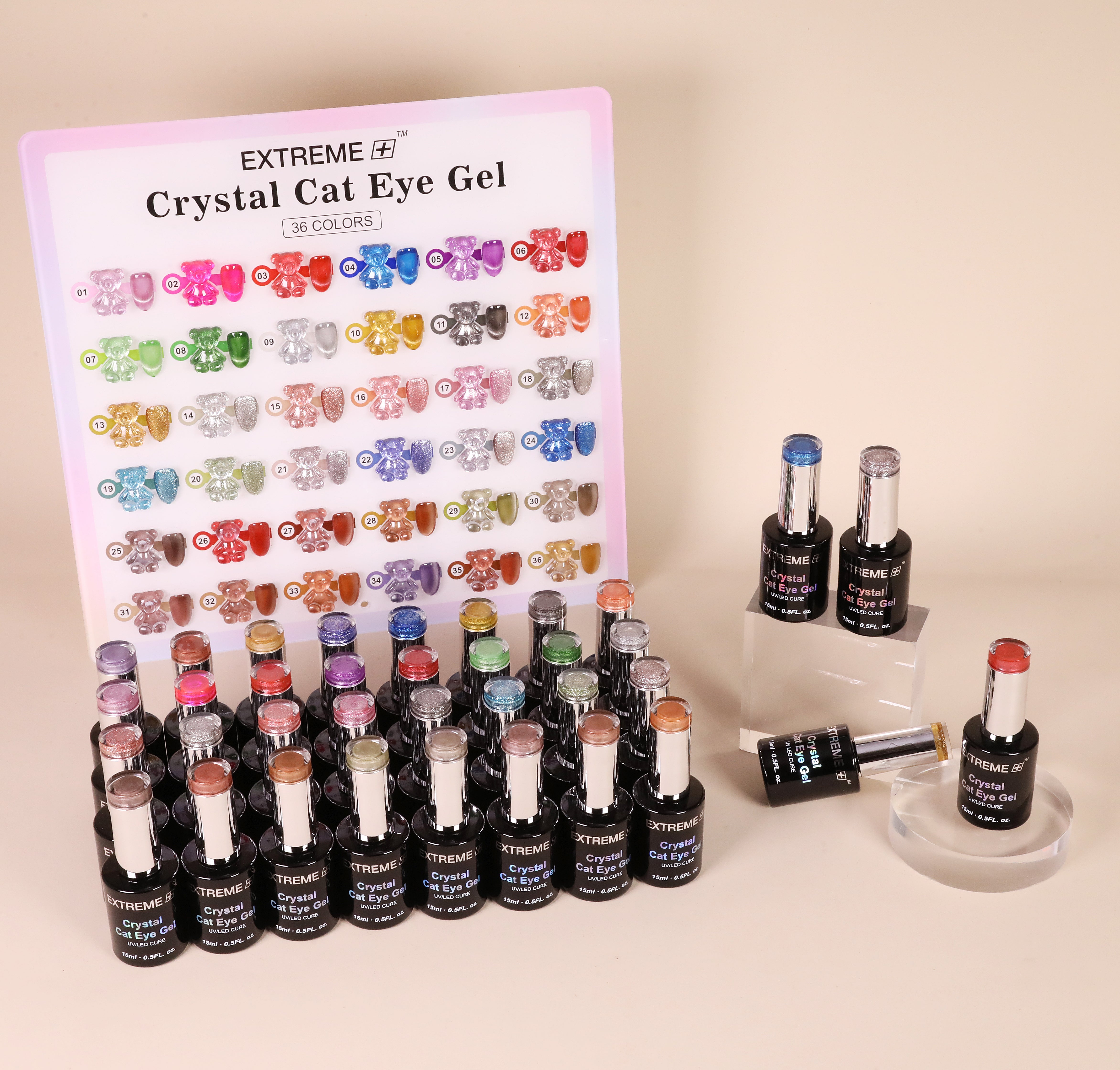 Extreme+ Crystal Cat Eye Gel - Full 36 colors