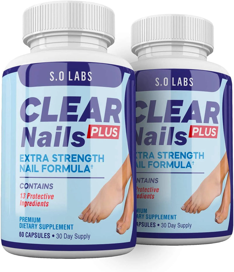(2 Pack) Clear Nails plus - Probiotic Fungus Supplement for Nails - 120 Capsules