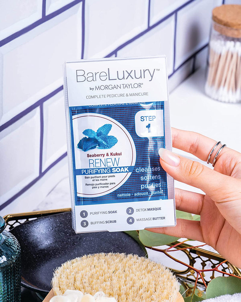 BareLuxury 4-Step, Complete Pedicure & Manicure Packs - Seaberry & Kukui (Buy 1 get 1 Free)