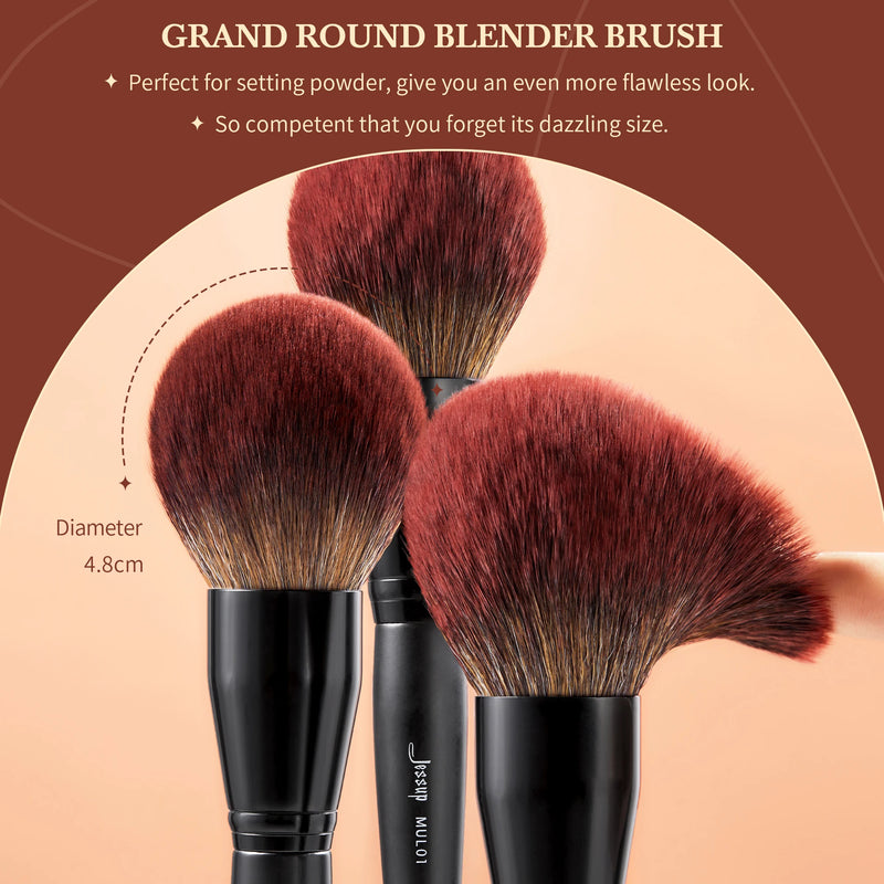 Jessup Makeup Brushes set,13/16/21pcs Premium Synthetic Big Powder Brush Foundation Concealer Eyeshadow Liner Wooden T271