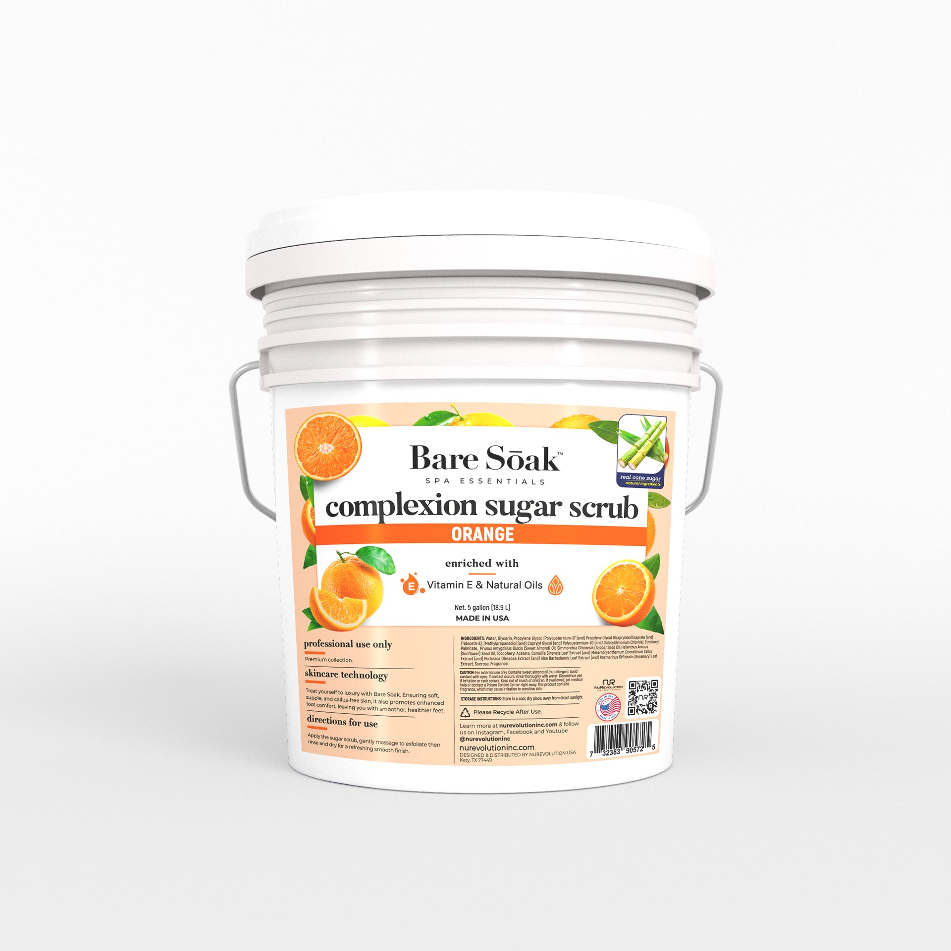 Bare Soak Complexion Sugar Scrub - Orange - Bucket