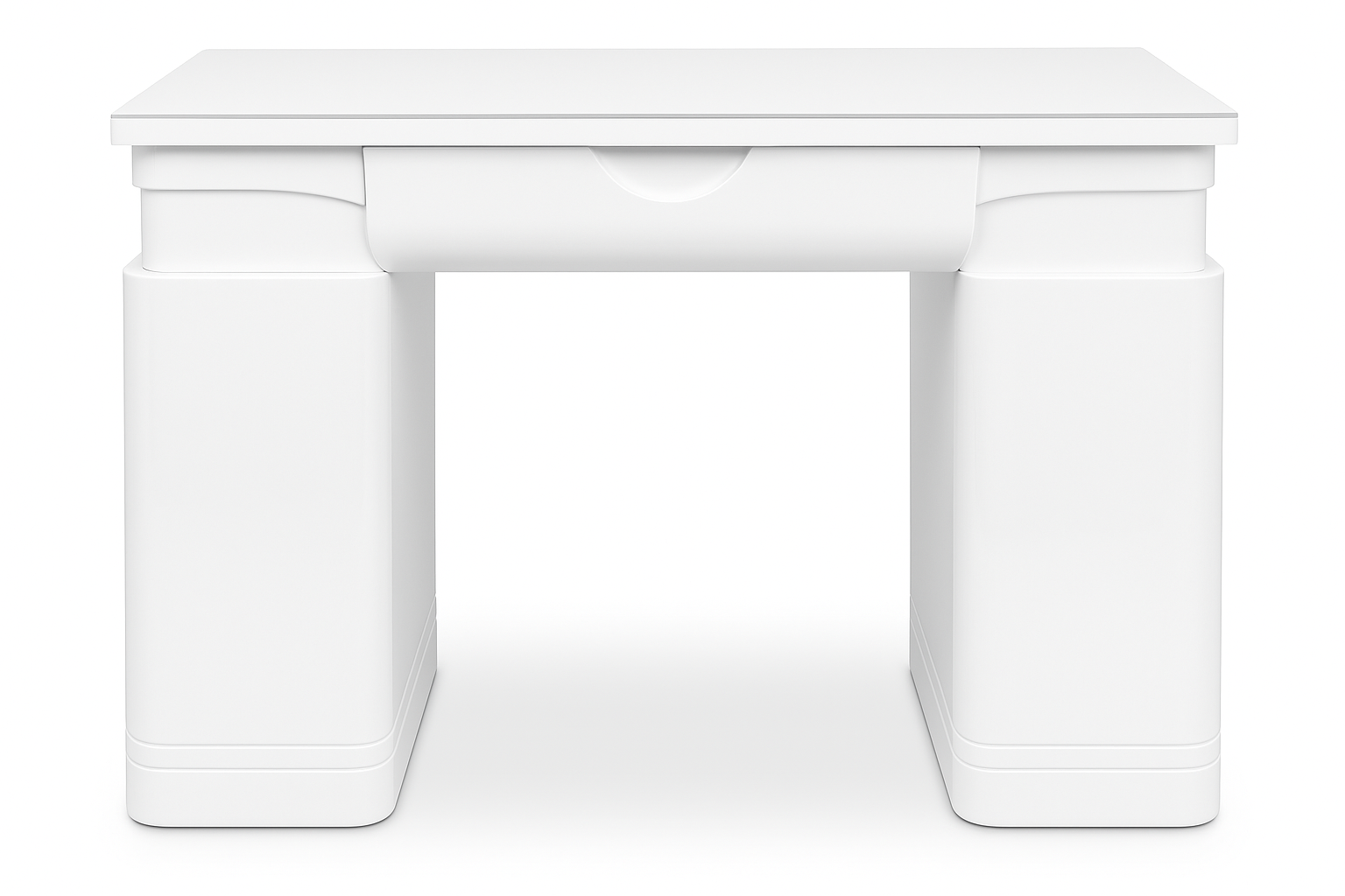 Bàn Nail - T02W - Có Nắp Thông Hơi - Trắng Bạc Shiney