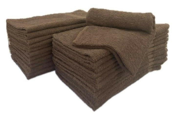 Nail Salon Towels - Dark Brown / 16x27 / 100% Cotton, 3LBS per dozen
