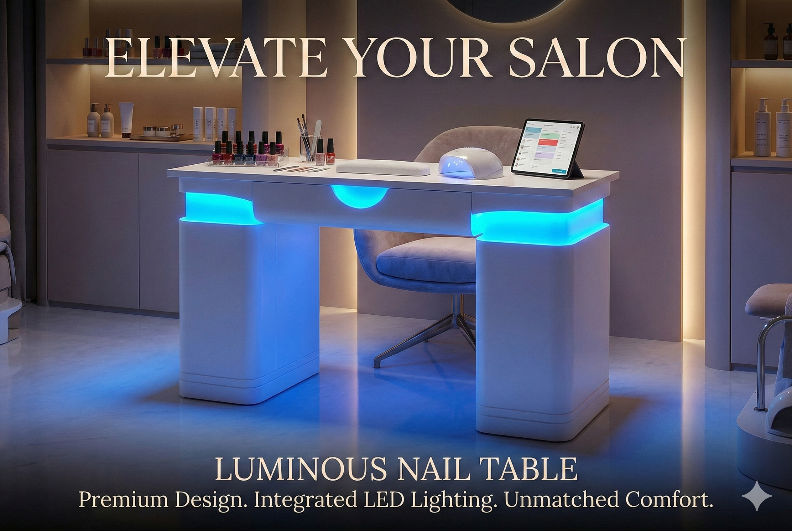 LUXE 01 Single Table (With Vent Hood)