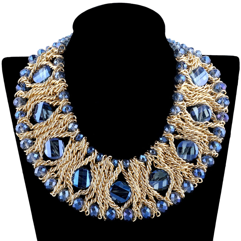 KAYMEN Fashion Crystal Bracelet Elastic Bangle for Women Handmade Bohemian Statement Charm Bracelet Cocktail Party Jewelry