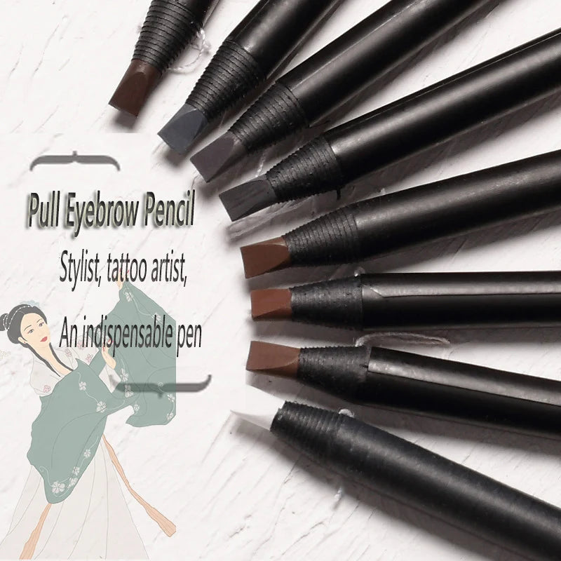 12PCS HaoZhuang Eyebrow Pencil Cosmetic Wholesale Eyeshadow Natural Long-Lasting Tattoo Eyebrows Eaterproof Makeup set Beauty