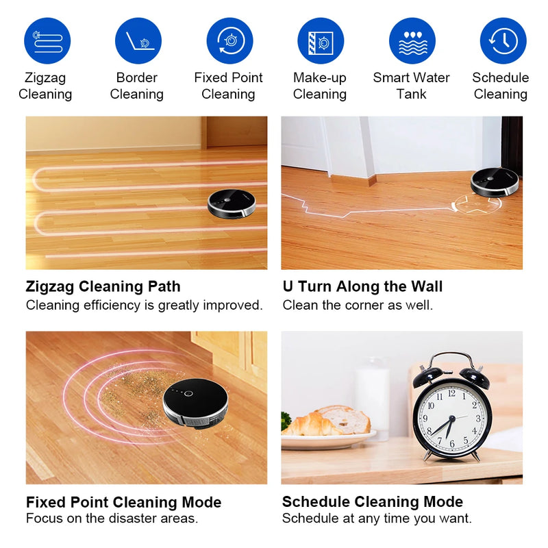 LIECTROUX C30B Robot Vacuum Cleaner Smart Mapping,App & Voice Control,6000Pa Suction,Wet Mopping,Floor Carpet Cleaning & Washing