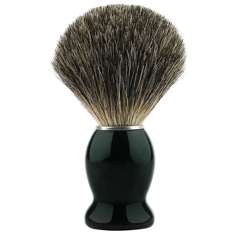 20mm Badger Bristles Hair Wood Handle Shaving Brush Gift Silver Collar Brush Beard Brush for Traditional Wet Shave
