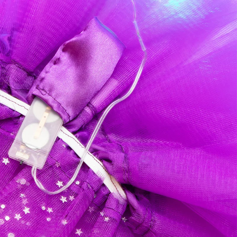 LED Glowing Light  Women Tulle star Skirt Short Tutu Mini Skirt Adult Fancy Ballet Dancewear Party Costume Ball Gown Mini skirt