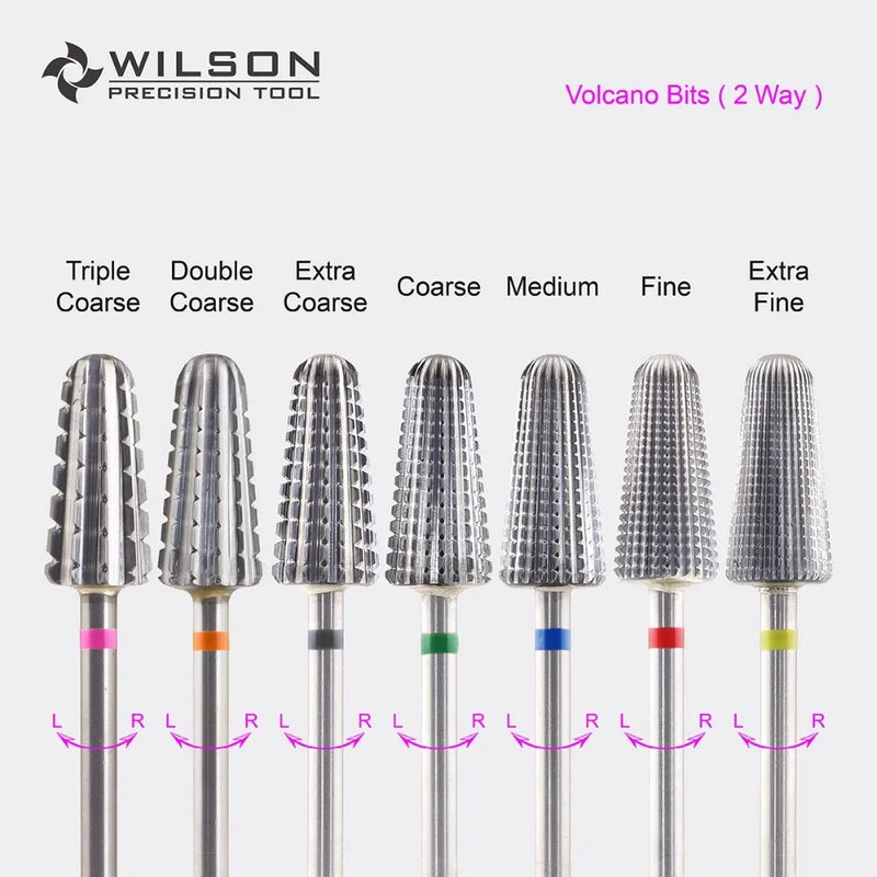 WILSON Volcano Bit 2 Way Nail Drill Bits Remove gel carbide Manicure tool  Hot sale Free shipping Nail acces