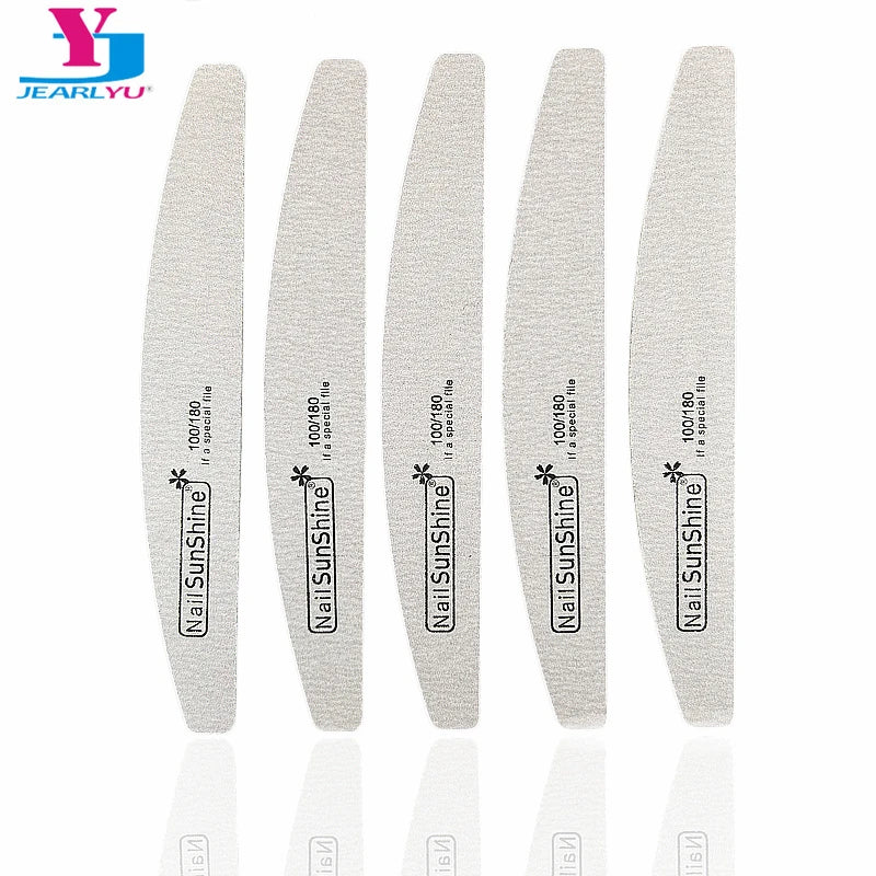 5 Pcs/lot Wood Nail Files Nail Sunshine Moon Style Vernis A Ongles Nail File 100/180 Lima Unghie Strong Thick Sanding File Block