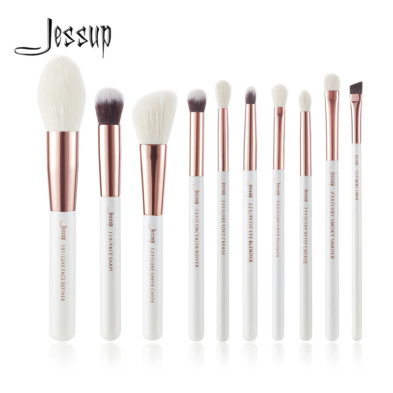 Jessup 10pcs Makeup Brushes set Foundation Powder Definer Shader Eyeshadow Eyeliner Eyebrow Kисти для Mакияжа T223