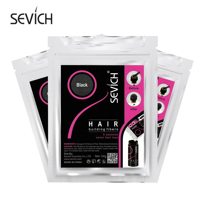 Hair Fibers Hair Building Keratin Powder Hair Color Volume Product Care Treatment Black/Dark Brown 300g Refill