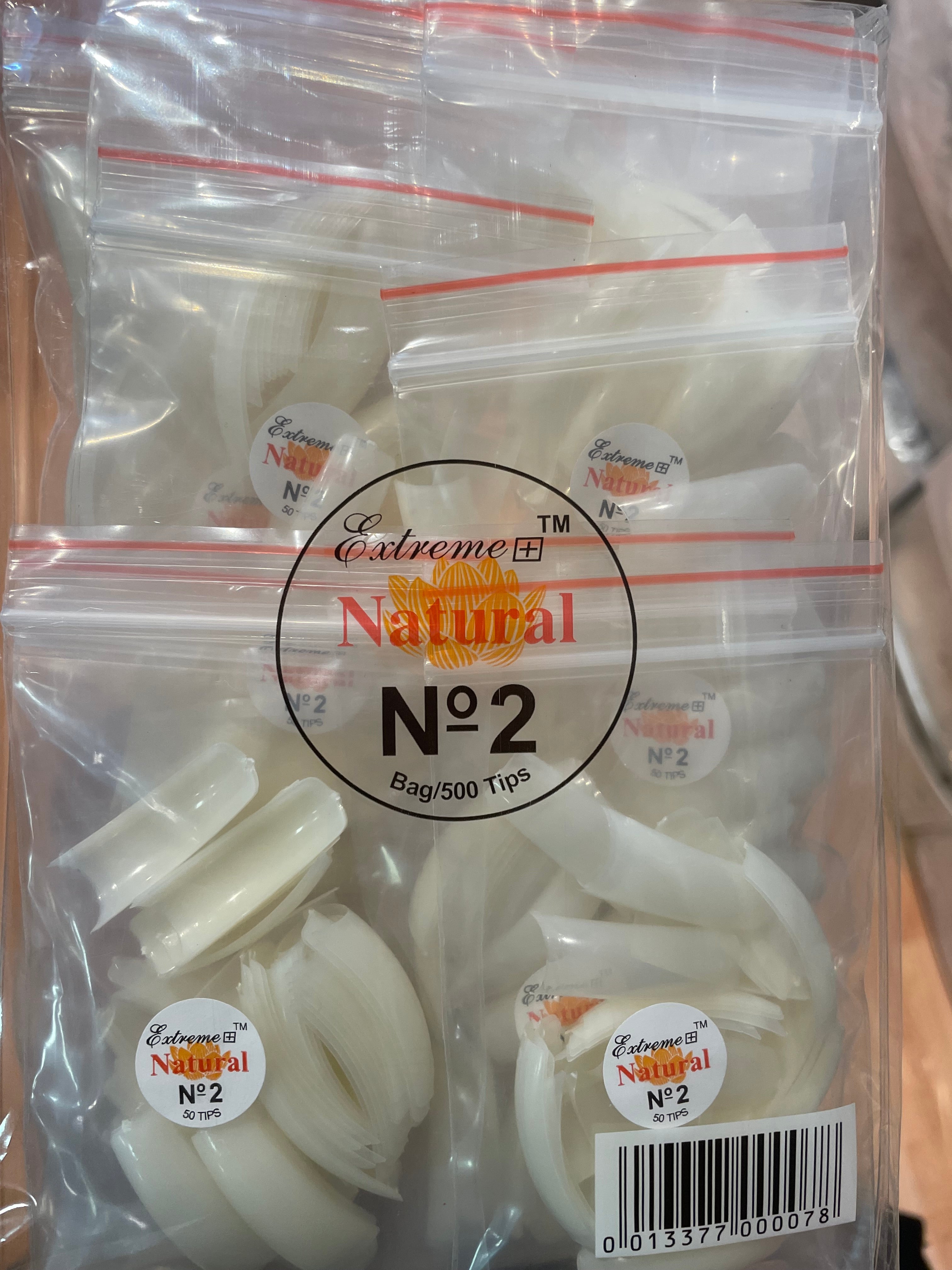 EXTREME+ Natural Tips # 2 - Bag /500 Tips