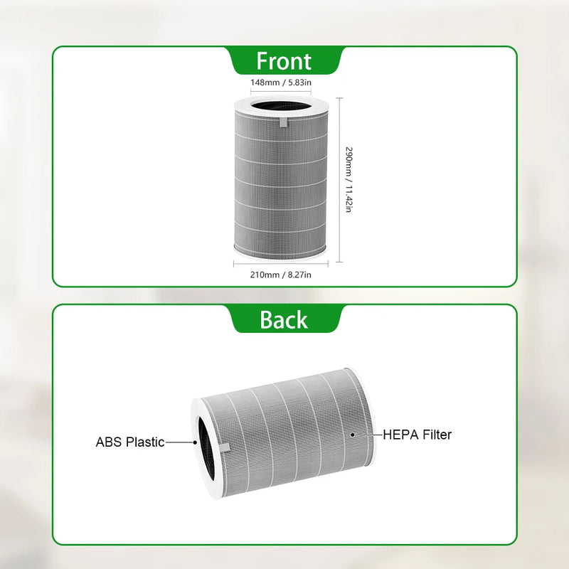 PM2.5 Air Purifier Filters Compatible with Xiaomi 4 Activated Carbon Filter Xiaomi 4 Air Purifier Hepa Filter Xiaomi H13 Filter