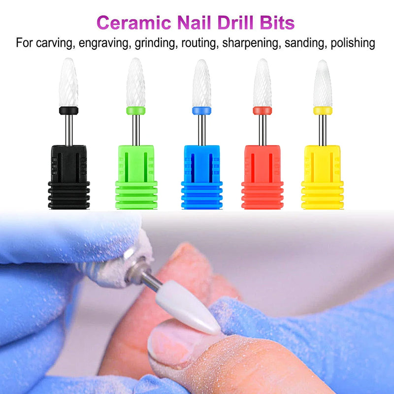 67 Styles Carbide Nail Drill Bits Rotate Electric Ceramic Milling Cutter For Manicure Gel Polish Remover Nail Files Pedicure