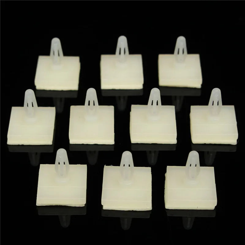 100pcs/Set HC-5 Nylon Plastic Stick Fixed Clip On PCB Spacer Standoff Locking Snap-In Fixed Clips Adhesive 3mm Hole Support