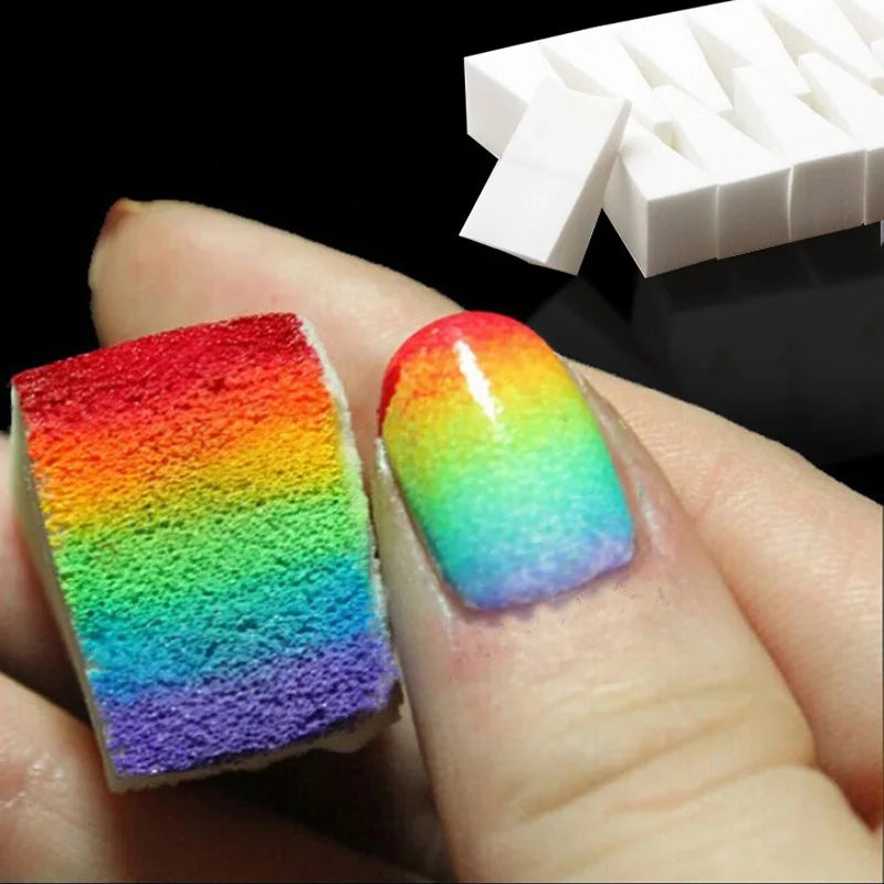 20PCS/BAG Soft Sponges Gradient Nail Art Stamper Tools Acrylic Nail Sponges for Makeup Nail Accessories Supplies Manicure Tool #