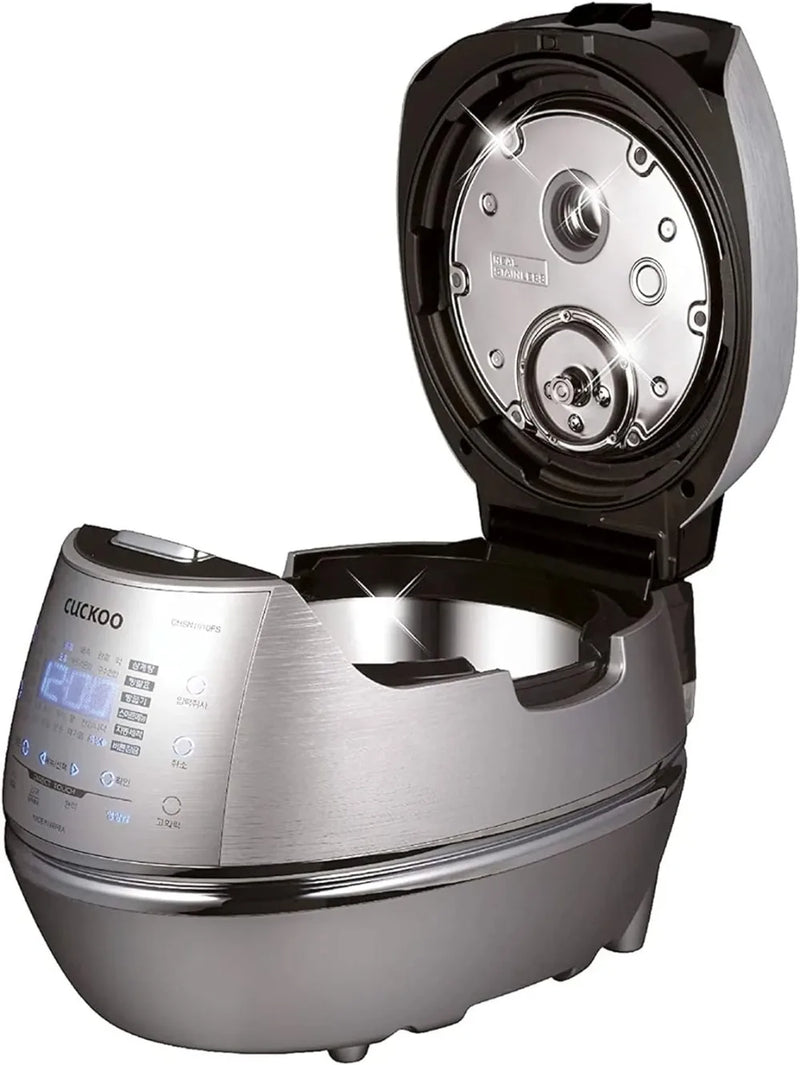 CUCKOO CRP-CHSS1009FN Induction Heating Pressure Rice Cooker, 10 cups, Metallic