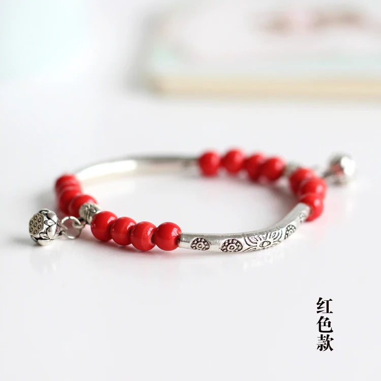 Women's Ceramic hand made DIY Bracelets Artware Retro bracelet for woman girl gift Fashion Jewelery wholesale