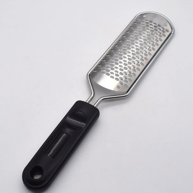 1pc Foot Rasp File Pedicure Stainless Steel Brush Scrubber Heel Callus Dead Skin Remover Exfoliating Professional Feet Care Tool